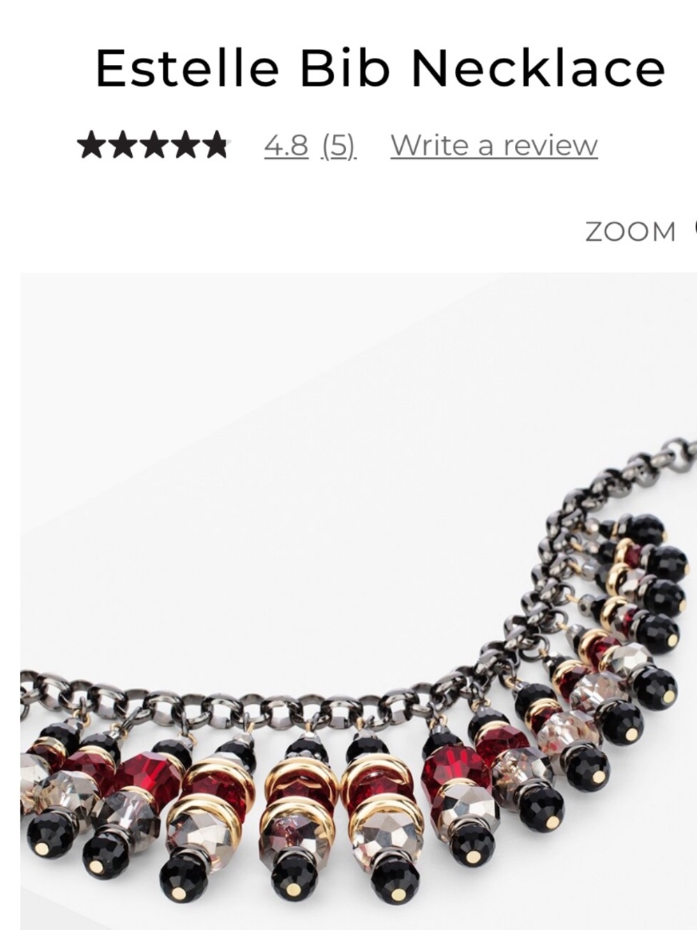 Chico's Estelle Bib Necklace NWT Statement Piece Jewelry